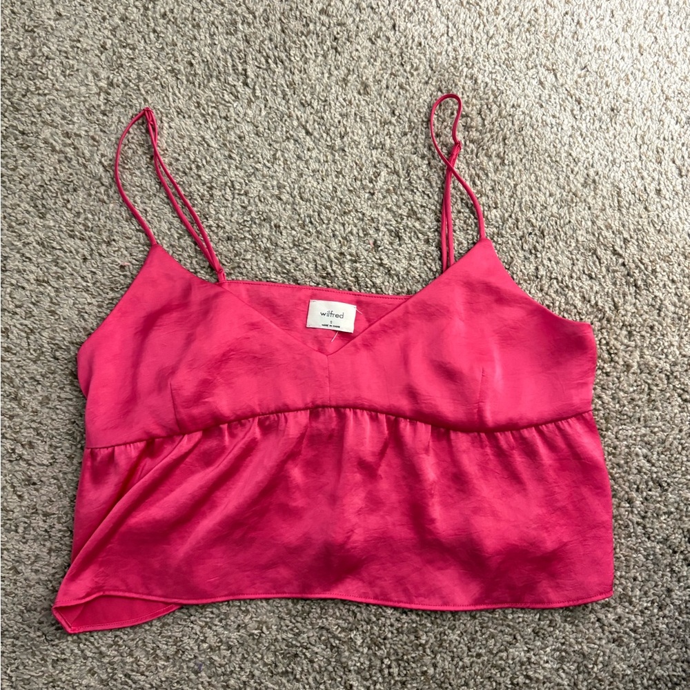 Aritizia pink Satin tank top